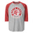 North Shore High School Mustangs Unisex 3/4 sleeve Raglan T-shirt 220