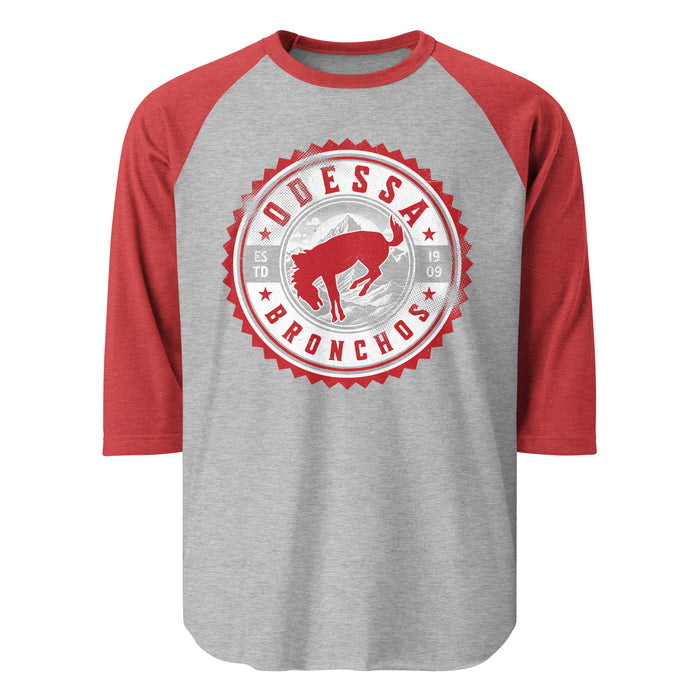 Odessa High School Bronchos Unisex 3/4 Sleeve Raglan T-shirt 203