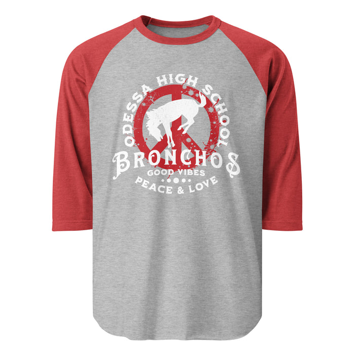 Odessa High School Bronchos Unisex 3/4 Sleeve Raglan T-shirt 206