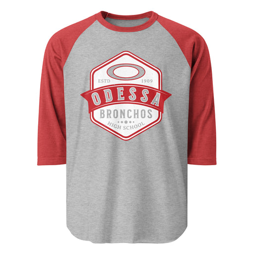 Odessa High School Bronchos Unisex 3/4 Sleeve Raglan T-shirt 209