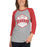 Woman wearing Odessa High School Bronchos Unisex 3/4 Sleeve Raglan T-shirt 209