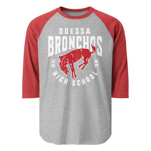 Odessa High School Bronchos Unisex 3/4 Sleeve Raglan T-shirt 213