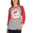 Woman wearing Odessa High School Bronchos Unisex 3/4 Sleeve Raglan T-shirt 219