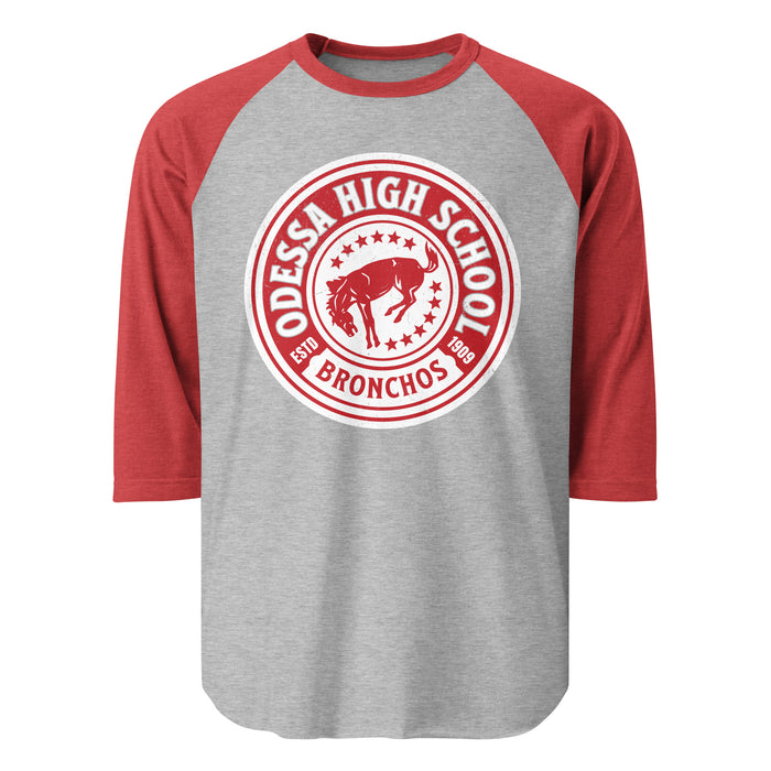 Odessa High School Bronchos Unisex 3/4 Sleeve Raglan T-shirt 220