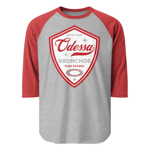 Odessa High School Bronchos Unisex 3/4 Sleeve Raglan T-shirt 225