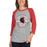 Woman wearing Porter High School Spartans Unisex 3/4 Sleeve Raglan T-shirt 201