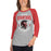 Woman wearing Porter High School Spartans Unisex 3/4 Sleeve Raglan T-shirt 204