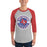 Man wearing Sam Houston High School Texans Unisex 3/4 sleeve Raglan T-shirt 203