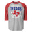 Sam Houston High School Texans Unisex 3/4 sleeve Raglan T-shirt 204