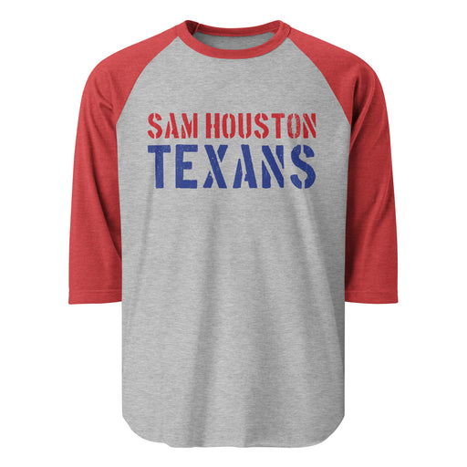 Sam Houston High School Texans Unisex 3/4 sleeve Raglan T-shirt 017