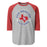 Sam Houston High School Texans Unisex 3/4 sleeve Raglan T-shirt 214