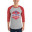 Man wearing Sam Houston High School Texans Unisex 3/4 sleeve Raglan T-shirt 209