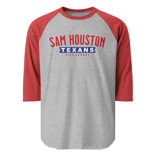 Sam Houston High School Texans Unisex 3/4 sleeve Raglan T-shirt 021