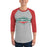 Man wearing The Woodlands High School Highlanders Unisex 3/4 sleeve Raglan T-shirt 009