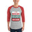 Man wearing The Woodlands High School Highlanders Unisex 3/4 sleeve Raglan T-shirt 001