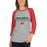 Woman wearing The Woodlands High School Highlanders Unisex 3/4 sleeve Raglan T-shirt 049