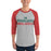 Man wearing The Woodlands High School Highlanders Unisex 3/4 sleeve Raglan T-shirt 017