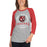 Woman wearing Tomball High School Cougars Unisex 3/4 sleeve Raglan T-shirt 206