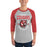 Tomball High School Cougars Unisex 3/4 sleeve Raglan T-shirt 204