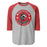 Westfield High School Mustangs Unisex 3/4 sleeve Raglan T-shirt 215