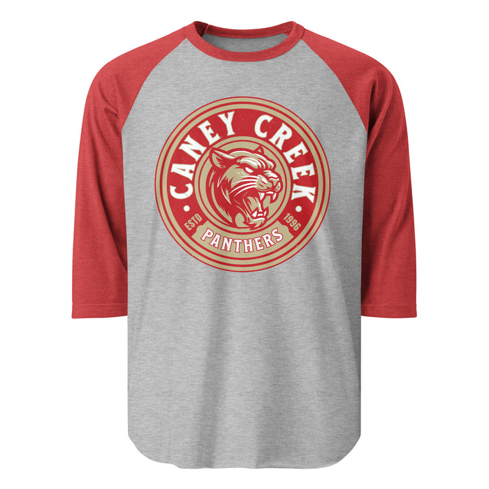 Caney Creek High School Panthers Unisex 3/4 sleeve Raglan T-shirt 220