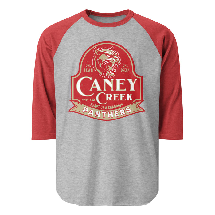 Caney Creek High School Panthers Unisex 3/4 sleeve Raglan T-shirt 219