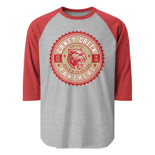 Caney Creek High School Panthers Unisex 3/4 sleeve Raglan T-shirt 203