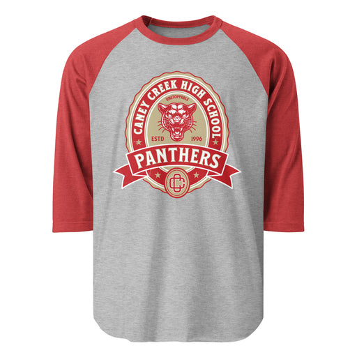 Caney Creek High School Panthers Unisex 3/4 sleeve Raglan T-shirt 212