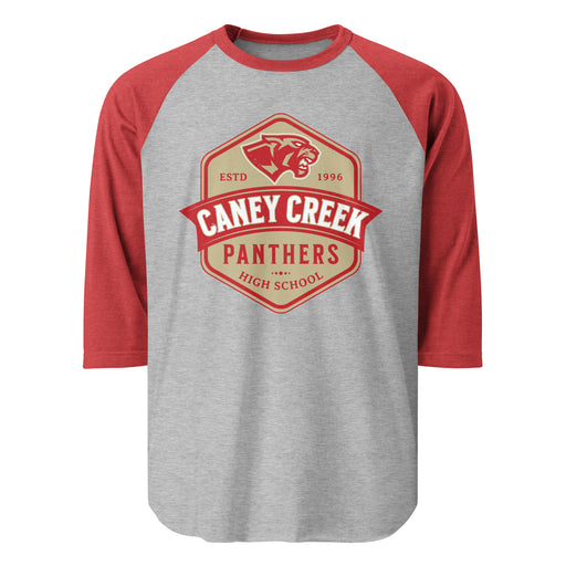 Caney Creek High School Panthers Unisex 3/4 sleeve Raglan T-shirt 209