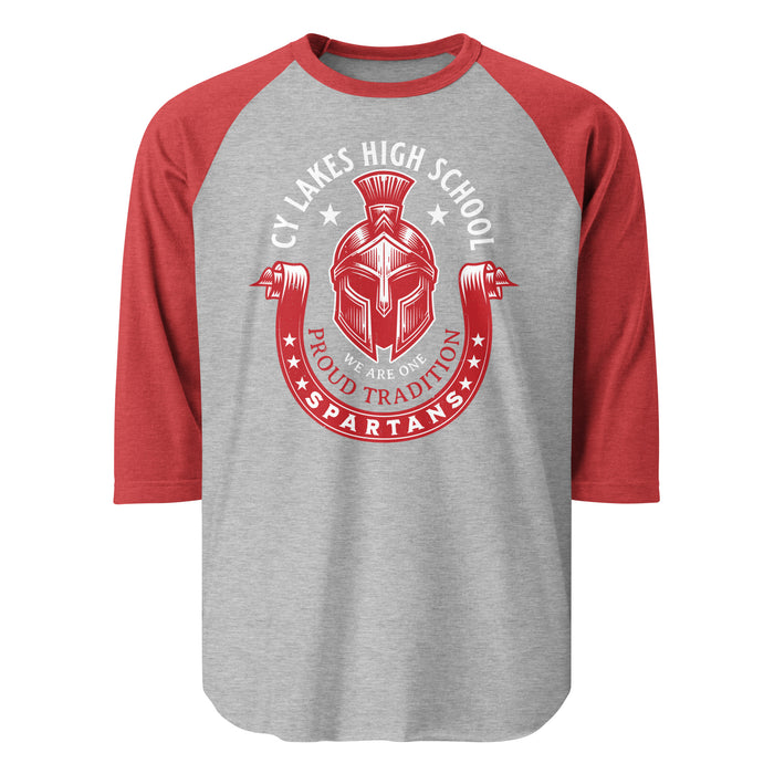 Cypress Lakes High School Spartans Unisex 3/4 sleeve Raglan T-shirt 229
