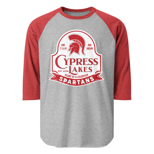 Cypress Lakes High School Spartans Unisex 3/4 sleeve Raglan T-shirt 219