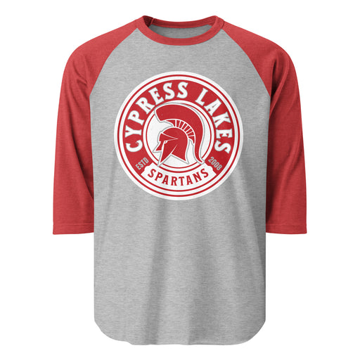 Cypress Lakes High School Spartans Unisex 3/4 sleeve Raglan T-shirt 220