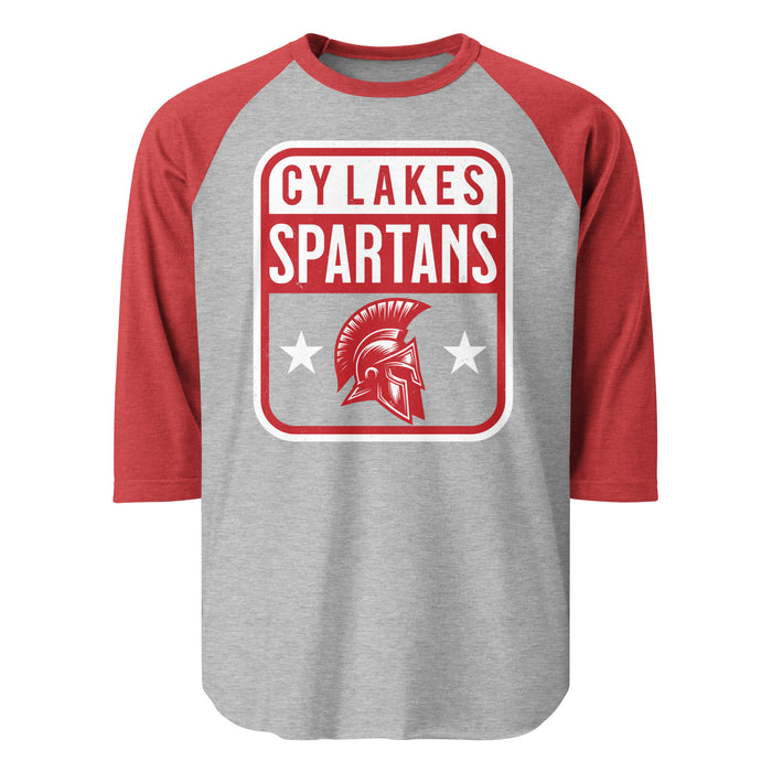 Cypress Lakes High School Spartans Unisex 3/4 sleeve Raglan T-shirt 001