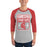 Man wearing Cypress Lakes High School Spartans Unisex 3/4 sleeve Raglan T-shirt 001