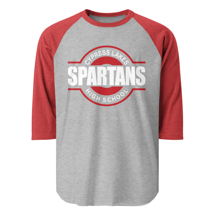Cypress Lakes High School Spartans Unisex 3/4 sleeve Raglan T-shirt 011
