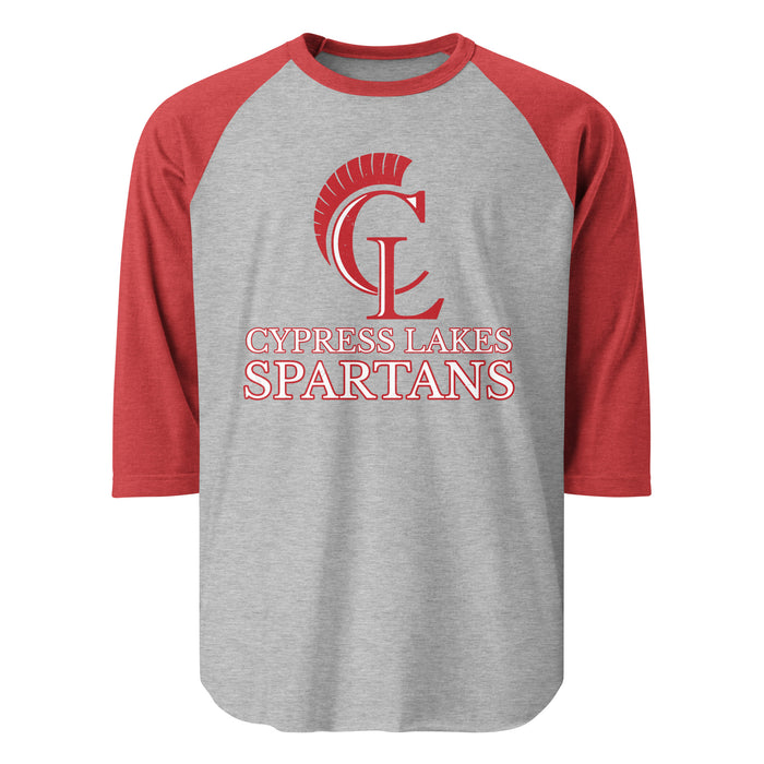 Cypress Lakes High School Spartans Unisex 3/4 sleeve Raglan T-shirt 233
