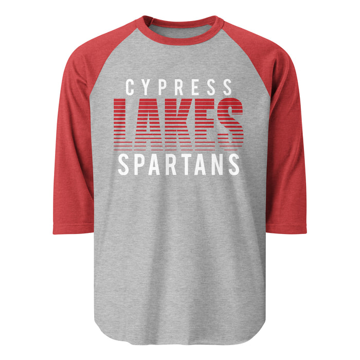 Cypress Lakes High School Spartans Unisex 3/4 sleeve Raglan T-shirt 024