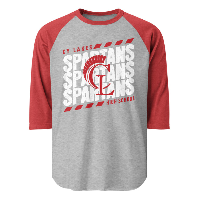 Cypress Lakes High School Spartans Unisex 3/4 sleeve Raglan T-shirt 223