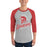 Man wearing Cypress Lakes High School Spartans Unisex 3/4 sleeve Raglan T-shirt 232