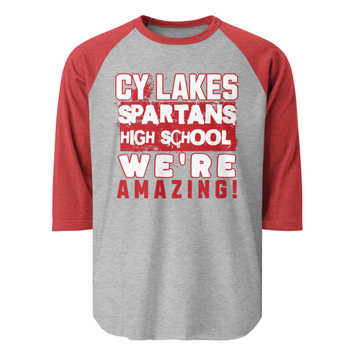 Cypress Lakes High School Spartans Unisex 3/4 sleeve Raglan T-shirt 231