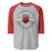 Del Valle High School Cardinals Unisex 3/4 sleeve Raglan T-shirt 201