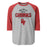 Del Valle High School Cardinals Unisex 3/4 sleeve Raglan T-shirt 040