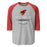 Del Valle High School Cardinals Unisex 3/4 sleeve Raglan T-shirt 217