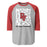 Del Valle High School Cardinals Unisex 3/4 sleeve Raglan T-shirt 236
