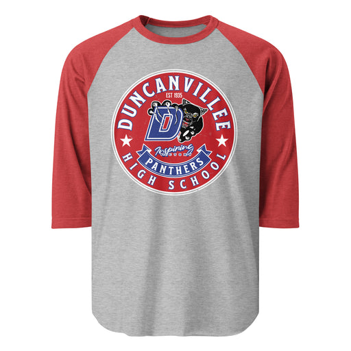 Duncanville High School Panthers Unisex 3/4 sleeve Raglan T-shirt 215