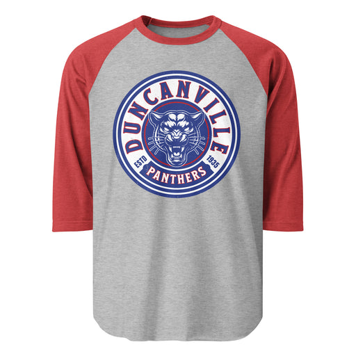 Duncanville High School Panthers Unisex 3/4 sleeve Raglan T-shirt 220