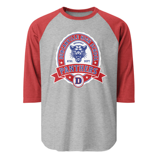 Duncanville High School Panthers Unisex 3/4 sleeve Raglan T-shirt 212