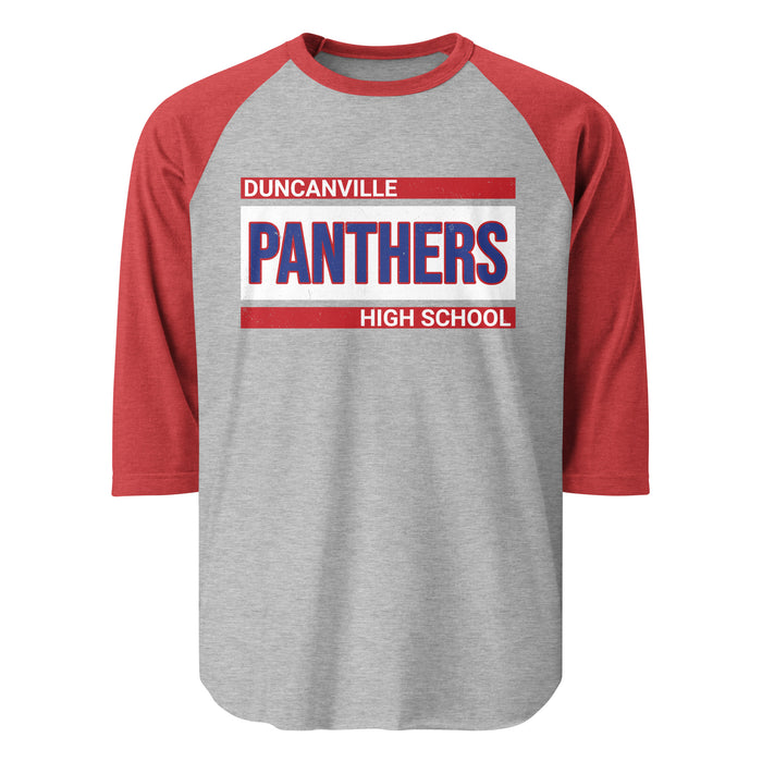 Duncanville High School Panthers Unisex 3/4 sleeve Raglan T-shirt 098