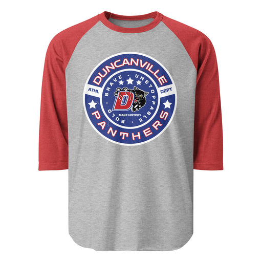 Duncanville High School Panthers Unisex 3/4 sleeve Raglan T-shirt 239