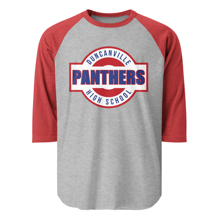 Duncanville High School Panthers Unisex 3/4 sleeve Raglan T-shirt 011